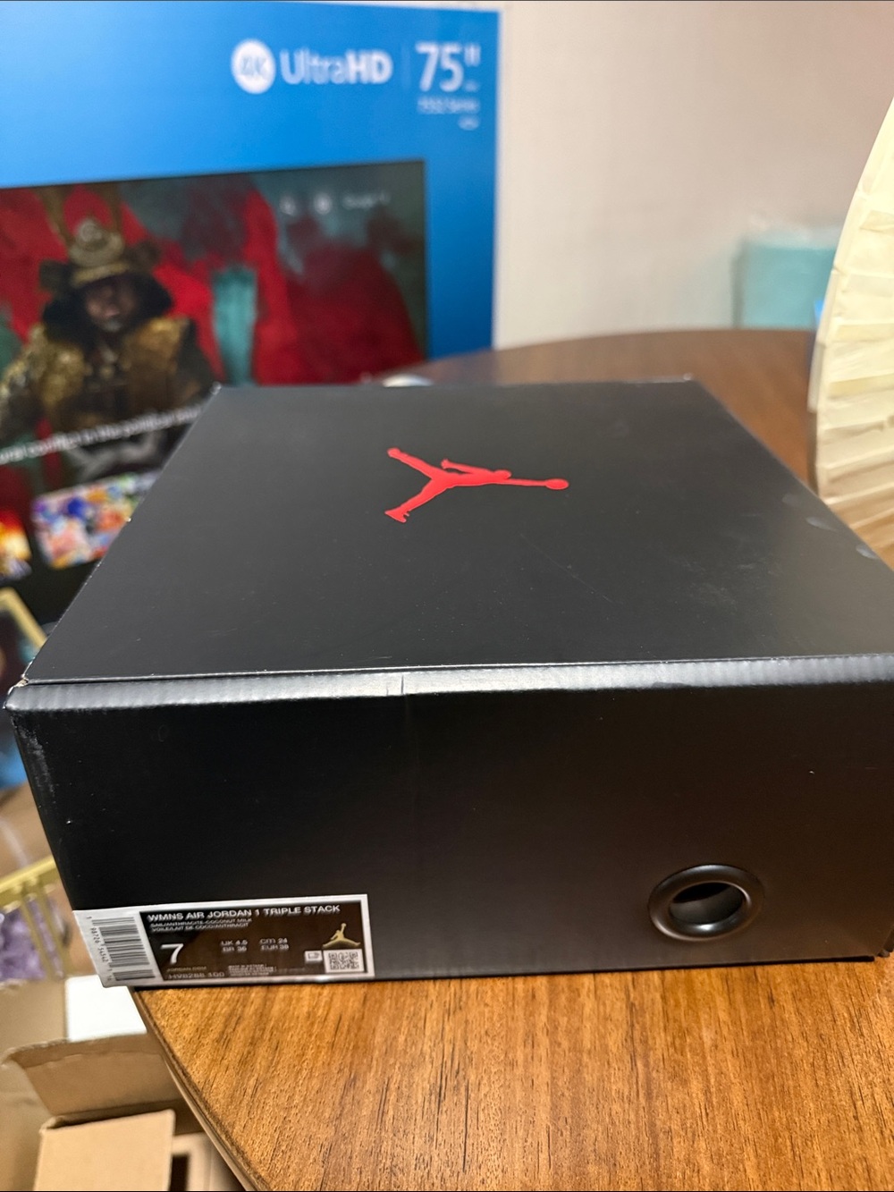 Jordan Black Shoe Box with Red Jumpman Logo
